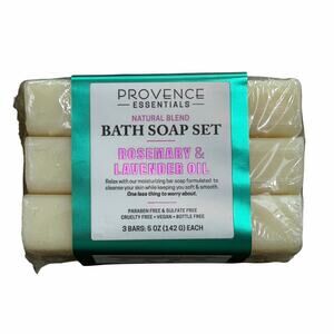 Provence Essentials Natural Blend Bath Soap rosemary and lavender oil 3 pack